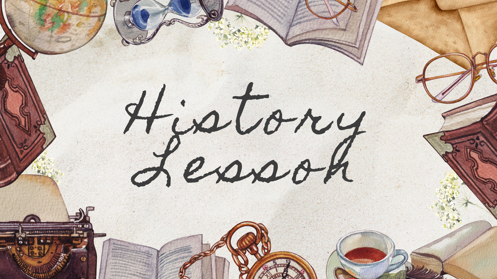 Beige and White Vintage History Lesson Education Presentation